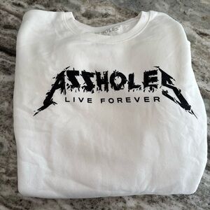 A.L.F. Linda Finegold White Crewneck Sweatshirt